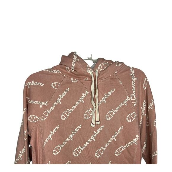 Champion Pink Drawstring Pullover Sweatshirt Hoodie w Pockets (Womens S) - Picture 4 of 10